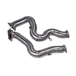 Tubos de bajada de 304 SS para turbocompresor, actualización de exuaust, turbo, barras de admisión, silenciador, motor de punta, para Audi RS6, RS7, S6, S7, C7