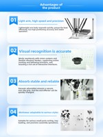 Robot parallèle à commande visuelle de type Spider-hand, fabriqué en Chine, pour l'alimentation flexible des matériaux, le tri rapide et la placement précis des plateaux