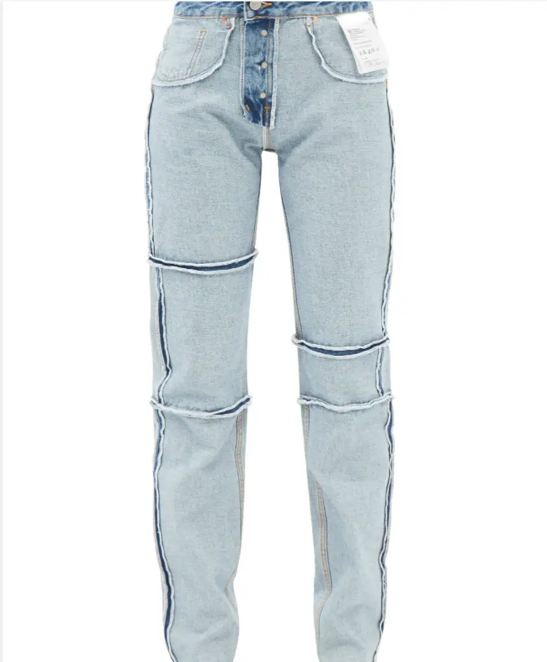 Calça jeans feminina reta, jeans reto alto comprimento total para mulheres