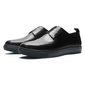 Nueva Tendencia Otoño Zapatos Oxford para Hombre - Mocasines de Cuero Sin Cordones - Negros Impermeables Transpirables - para Bodas Fiestas Oficina Uso Casual - Product Image 3