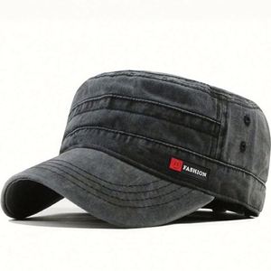 Casquette plate délavée en gros pour homme, nouvelle collection printemps-été-automne, style cadet, pour l'extérieur, avec étiquette tendance - Product Image 1