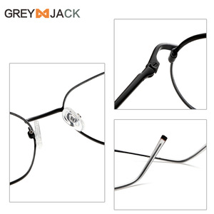 Nouvelles lunettes optiques géométriques artistiques, monture métallique complète, anti-UV, unisexe, style britannique européen Me2007 - Product Image 4