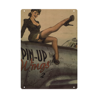 Décor mural en métal rétro pour la maison, atelier, Bar, Garage, homme, grotte, avion de guerre, signe en étain, affiche en métal, plaque en étain ALL003
