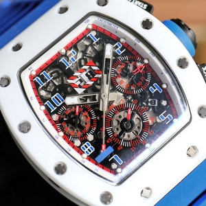 Reloj Mecánico de Alta Calidad para <span class=keywords><strong>Hombre</strong></span>, Deportivo y Casual, con Cronómetro, Esfera Blanca de Cerámica, Cristal de Zafiro, Forma Tonneau, Automático 011 - Product Image 6