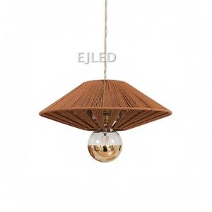 Luminaire suspendu en corde de chanvre, <span class=keywords><strong>lustre</strong></span> moderne nordique <span class=keywords><strong>pour</strong></span> salon, chambre, café, restaurant, modèle RP0421 - Product Image 1