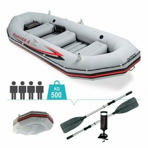 68376 <strong>Inflatable</strong> Boat Set Series <strong>Mariner</strong> <strong>4</strong> 129&quot; X 57&quot;- Grey-<strong>4</strong>-person Portable <strong>Raft</strong> Fishing Boat - Product Image 5