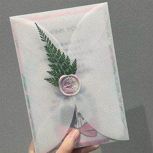 Tùy chỉnh mờ <span class=keywords><strong>vellum</strong></span> phong bì mờ <span class=keywords><strong>vellum</strong></span> giấy phong bì cho đám cưới sinh nhật lời mời cổ điển giấy phong bì - Product Image 2