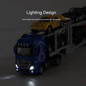 Panda Diecast lega di camion <span class=keywords><strong>trattore</strong></span> con contenitore semirimorchio tirare indietro le auto luci sonore Diecast modello di camion giocattolo <span class=keywords><strong>per</strong></span> <span class=keywords><strong>bambini</strong></span> - Product Image 6