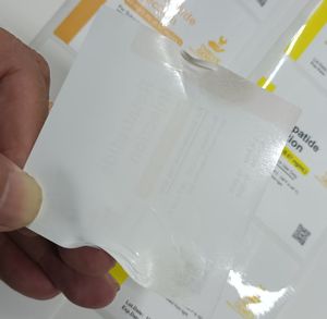 Maßgeschneiderter Starkhaftender Drahtkleber Dreifarbiger Farbverlauf Druck Leichte Beschichtung Injektionsstift Rollenetikett Aufkleber - Product Image 4