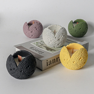 MSH personalizado vacío aromaterapia gris vela contenedor <span class=keywords><strong>piedra</strong></span> volcánica vela tarro - Product Image 5
