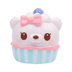 Cupcake Bear <b>Squishy</b> Toy PU Soft Slow Rebound Fidget Toy For Kids 5 To 7 Years Unisex - Product Image 5