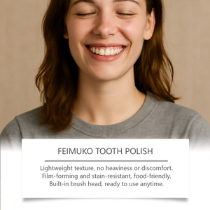 Mousse blanchissante et <span class=keywords><strong>vernis</strong></span> à <span class=keywords><strong>dents</strong></span> blanc sur blanc – Produit confortable pour usage quotidien avec option de logo personnalisé pour usage temporaire - Product Image 3