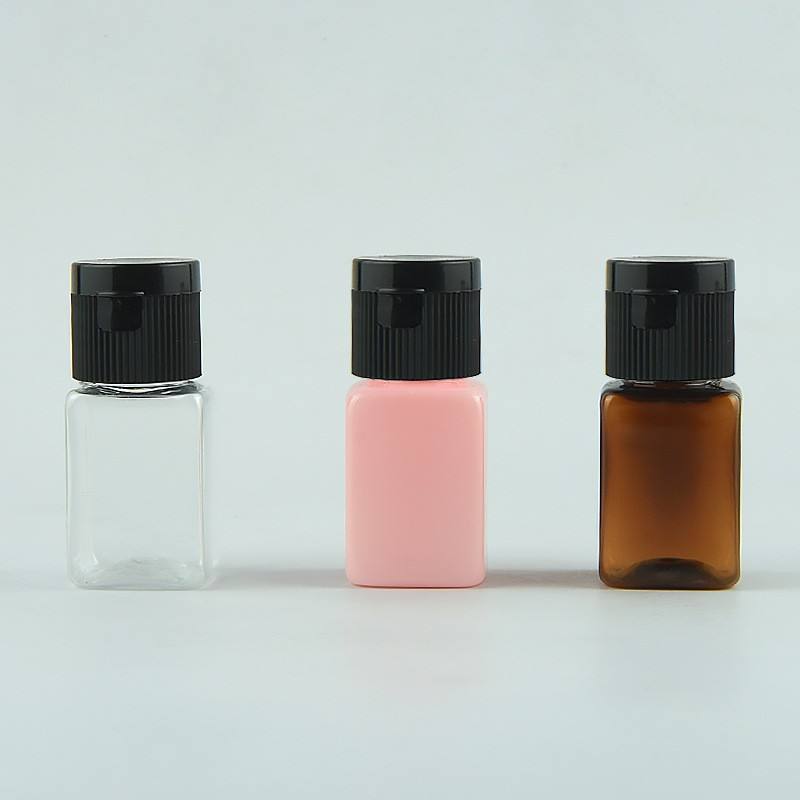 ขวดสีอำพัน + ฝาปิดสีดำ