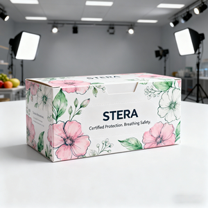 Emballage personnalisé pour masque facial, boîte en papier rigide, boîte à coque dure, boîte d'emballage pour médicaments, boîte de rangement pour fournitures médicales - Product Image 3