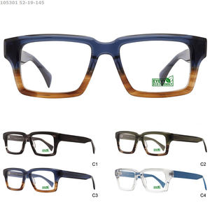 ユニセックススクエア厚BIOアセテート光学メガネフレーム新着高級ファッション男女兼用カスタムロゴ手作り - Product Image 1