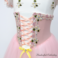 Robe de ballet rose romantique pour filles, style paysanne, costume de ballet professionnel, tutu de ballet classique pour Coppelia Swanilda