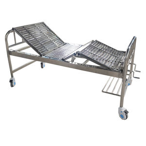 Cama de enfermería ajustable con manivela simple o doble de acero inoxidable médico de alta resistencia para uso hospitalario y psiquiátrico - Product Image 6