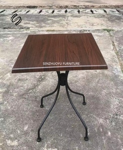 Best Selling square Round <strong>Resin</strong> Laminate Walnut Color Restaurant Wood <strong>Table</strong> <strong>Top</strong> - Product Image 2