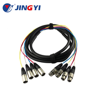 Câble audio XLR multipaire haute qualité 4/8/12/16 canaux pour haut-parleur, gaine PVC, connecteur femelle-femelle, prise d'alimentation