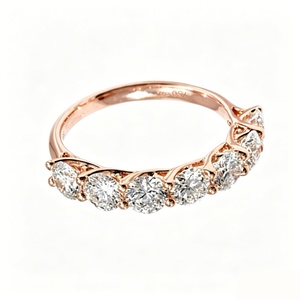 Bague de mariage en or blanc 14 carats avec diamant de laboratoire certifié IGI, bijoux fins pour femmes - Product Image 1