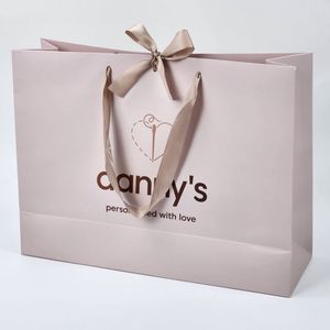 Bolsa de Regalo de Papel Impresa con el Logotipo de la Tienda de Ropa de Lujo Personalizada de Fábrica, con su Propio Logotipo - Product Image 2