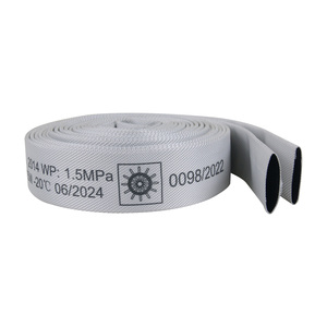 Tuyau d'incendie en toile par rouleau, 4 pouces, 10 bars, haute pression, pour camion, avec buse pulvérisatrice en caoutchouc, 1 1/2 (65 mm), 1/2 (15 mm), 3/2 (38 mm), tuyau PVC - Product Image 1