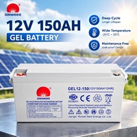 Batterie AGM Gel à décharge profonde 12V 150Ah 200Ah CE ISO MSDS 1000 Cycles, batteries de stockage VRLA pour systèmes solaires et onduleurs UPS