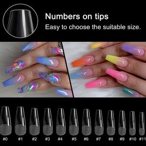 Venta al por mayor 600 piezas medio mate acrílico transparente uñas postizas cubierta completa <span class=keywords><strong>Ballet</strong></span> suave Gel puntas de uñas - Product Image 2