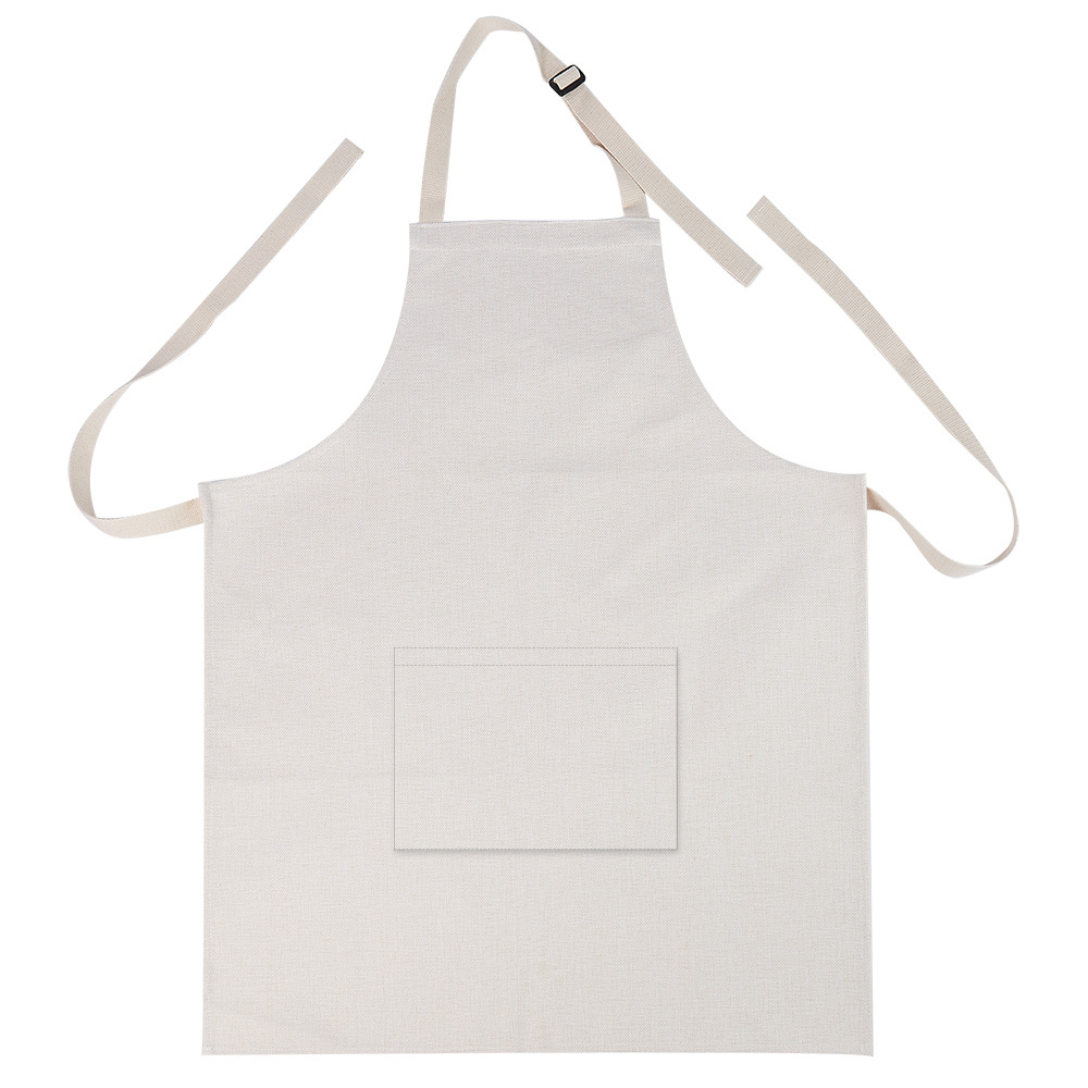 Beige- Apron With One Pocket