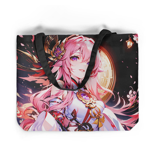 Bolsa de Mano Mini de Lona Ecológica Personalizada con Cierre, Diseño de Anime <span class=keywords><strong>Genshin</strong></span> <span class=keywords><strong>Impact</strong></span>, para Compras - Product Image 5