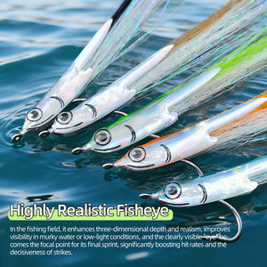 ตะขอเหล็กคาร์บอนหลากสีสำหรับตกปลาทะเลทะเลสาบปลาเทราท์ปลาเทราท์ปลากะพงดำสำหรับตกปลาทะเลทะเลสาบหลากสี - Product Image 5