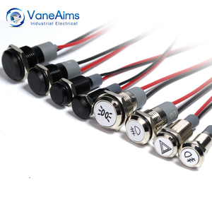 Custom Logo Symbol Patterns 6-30mm LED <strong>Indicator</strong> Light Red Signal <strong>Lamp</strong> Waterproof IP67 12v 24v 220v Metal 6-30mm Red Signal <strong>Lamp</strong> - Product Image 5