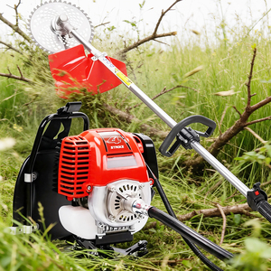 Débroussailleuse à essence 4 temps rouge pour le jardinage avec un niveau de sécurité élevé - Product Image 1