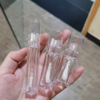 Tubes à gloss à lèvres vides transparents de 6,5 ml et 10 ml avec un grand pinceau, logo personnalisé, tubes à blush cosmétiques et emballage