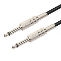 Neues hochwertiges 6,35-mm-PVC-Gitarrenmikrofon-Audiokabel mit Mono-Stecker, vergoldeten Leitern und geflochtener Abschirmung