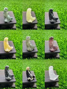 หินธรรมชาติขนาด 1.5 นิ้ว (40 มม.) หินกึ่งมีค่าสำหรับงานฝีมือ คริสตัลแกะสลัก Gaea ของขวัญคริสตัลอเมทิสต์ - Product Image 3