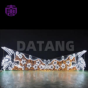 Luces LED 3D de la mejor calidad, impermeables, con motivos, para decoraciones navideñas colgantes en exteriores, para colgar en la calle. - Product Image 6