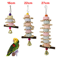 Oiseaux Perroquet Meule Pierre À Mâcher Morsure Chaîne Jouets Paille Maïs Feuille Arbre Branche Perroquet Seiche Os Jouet