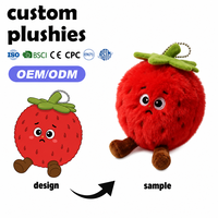 Aangepaste fruit pluche sleutelhanger hanger zacht PP katoenen vulling schattig dierenpopje verjaardagscadeau