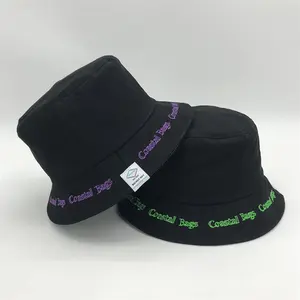 Topi Bucket logo bordir pinggiran topi, topi bob grosir untuk pria dan wanita