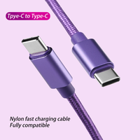 Cable de Datos USB C PD de Carga Rápida con Trenzado de Nailon de 1M/2M/3M 60W 3A para iPhone 17 16 15 Pro, Cable de Datos USB Tipo C para iPhone