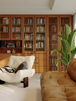 Librería Moderna de Madera Resistente en Color Natural con 5 Estantes, Instalación en Pared, Diseño Ecológico para Sala de Estar
