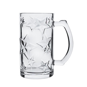 Stile europeo in rilievo spessa <span class=keywords><strong>Heisenberg</strong></span> eco-friendly di grande capacità di birra manico in vetro per bevande fredde del mercato notturno - Product Image 6