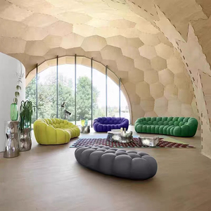 Mobili di Design moderno soggiorno rilassante Bubble Football 2 posti 3 posti singolo divano pigro - Product Image 5