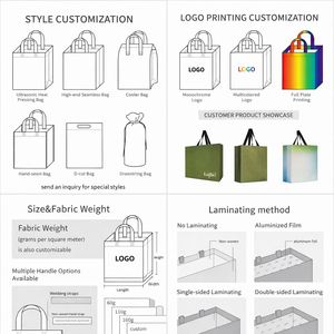Sacs fourre-tout réutilisables en tissu non tissé, écologiques et recyclables, avec logo et couleur personnalisés, en stock, pour les courses au supermarché - Product Image 2