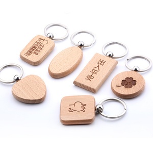 Oneway Wholesale Promotional Souvenir Gifts Wood Key Chain Custom <b>Personalized</b> Engraved Logo Blank Round Wooden <b>Keychain</b> - Product Image 3