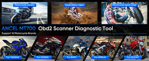 เครื่องมือวิเคราะห์รถมอเตอร์ไซค์ OBD2 รุ่น ANCEL MT700 สำหรับรถ ATV UTV Snowmobile รองรับ 16 ยี่ห้อ พร้อม WiFi และการสนับสนุนระยะไกล - Product Image 3