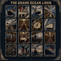 La collection de cartes à collectionner en métal de qualité supérieure Grand Ocean Liner pour les collectionneurs professionnels et les amateurs d'art nautique vintage