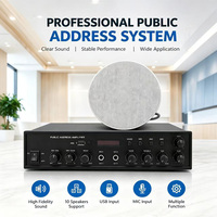 Amplificador de Sonido Público con USB para Iglesia, Tienda, Karaoke, Amplificador PA con BASS, TREBLE, ECHO, Sistema de Sonido de 2 Canales