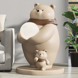 Lampes de statue de panda Kung Fu pour la décoration du salon, sculpture humanoïde, lampe sur pied, lanterne de football - Product Image 6